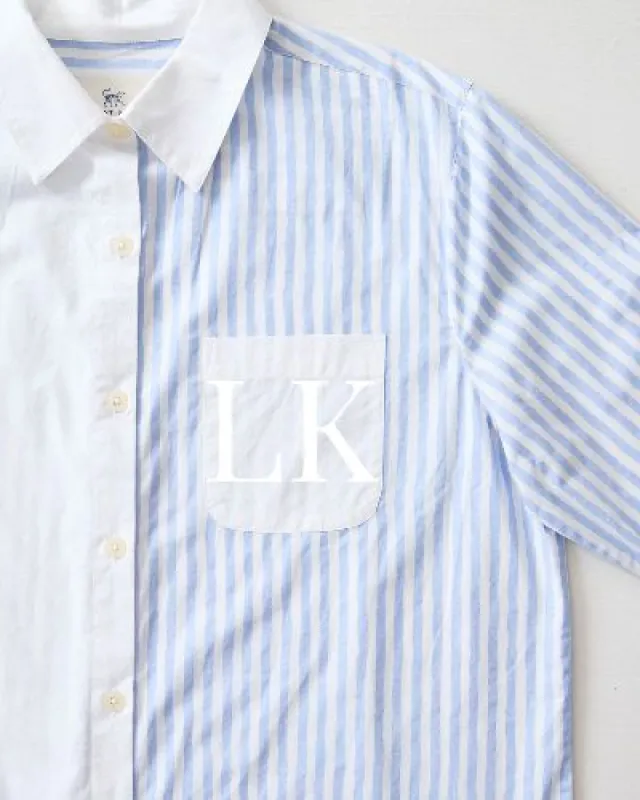 Weekend Stripes - Everyday Button Down - Blue Skies sold by Printfresh