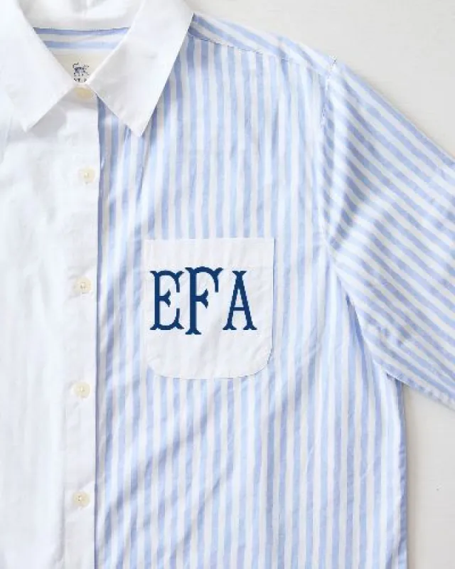 Weekend Stripes - Everyday Button Down - Blue Skies sold by Printfresh