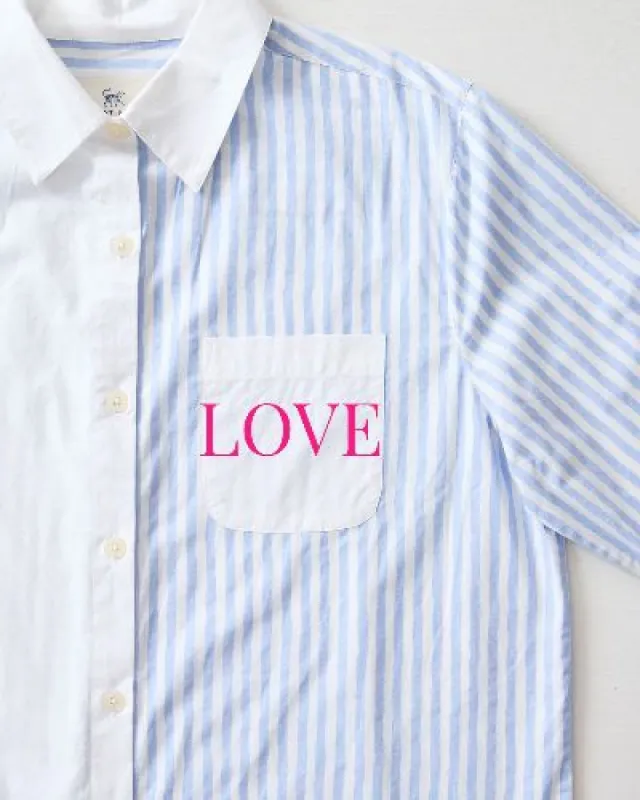 Weekend Stripes - Everyday Button Down - Blue Skies sold by Printfresh