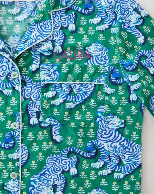 Tiger Queen - Long Sleep Set - Jade sold by Printfresh