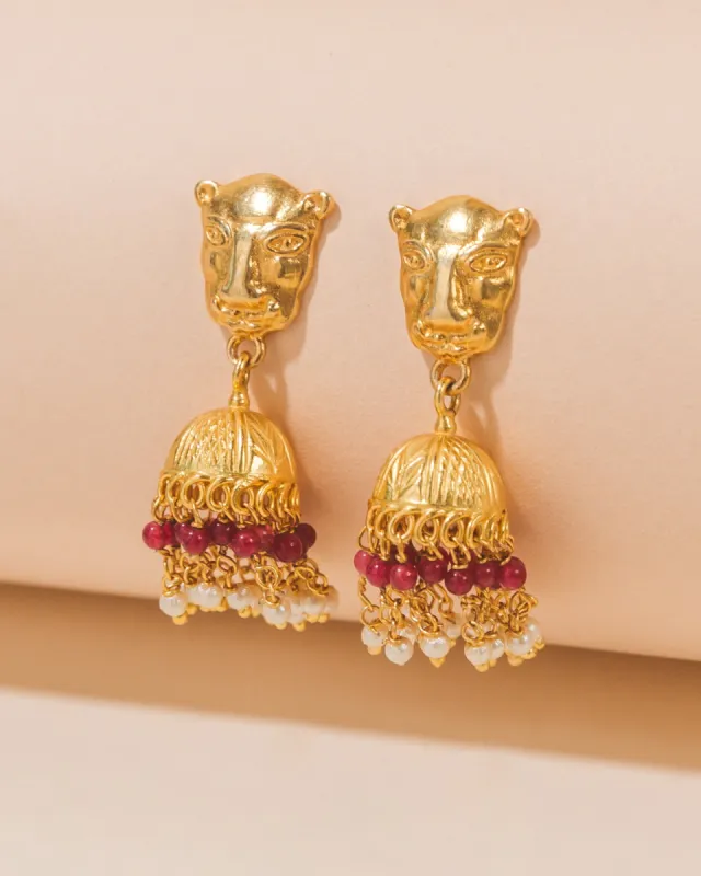 Bagheera's Night Out - Earrings - Rose Quartz sold by Printfresh