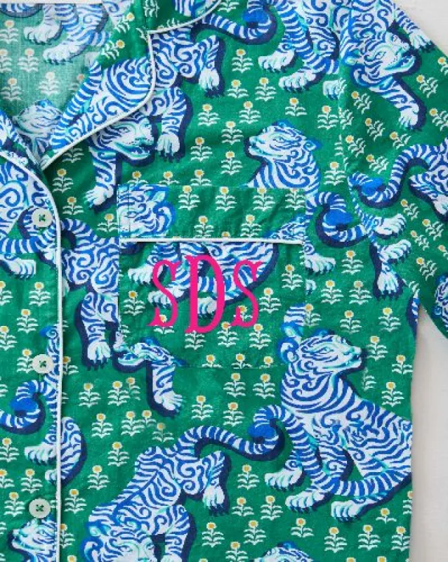 Tiger Queen - Long Sleep Set - Jade sold by Printfresh