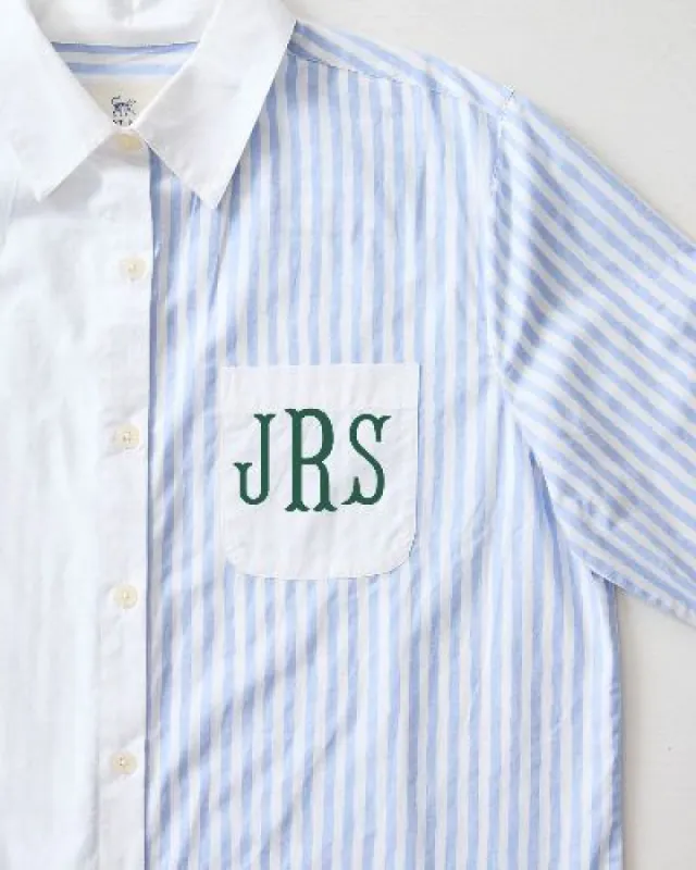 Weekend Stripes - Everyday Button Down - Blue Skies sold by Printfresh