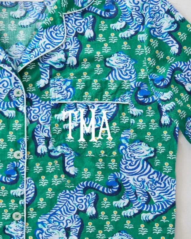 Tiger Queen - Long Sleep Set - Jade sold by Printfresh