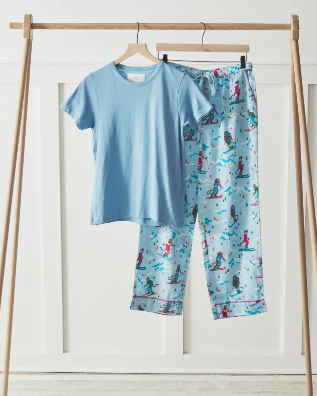 Hit the Slopes - T-Shirt and Pajama Pants - Frosted Lake sold by Printfresh