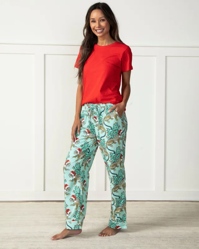 Holly Jolly Bagheera - T-Shirt & Pajama Pant Set - Frosted Mint sold by Printfresh