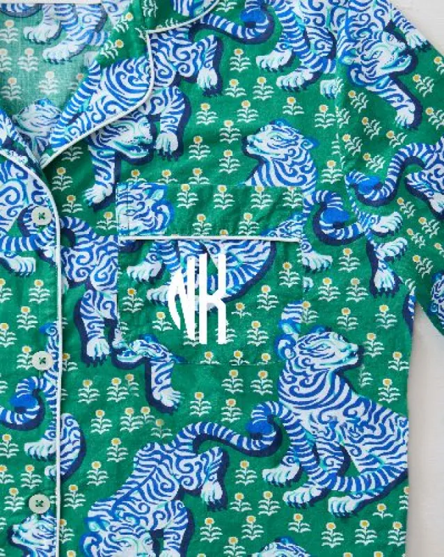 Tiger Queen - Petite Long Sleep Set - Jade sold by Printfresh