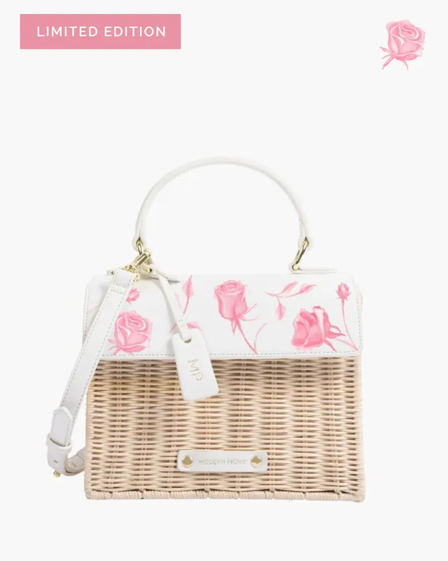 THE WICKER MINI - PINK FLORAL sold by Modern Picnic