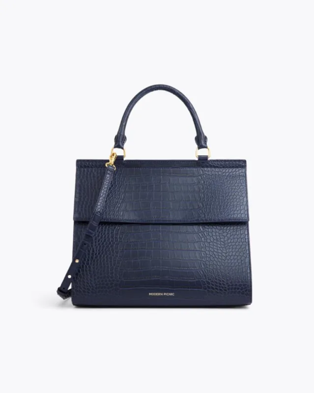 THE LARGE LUNCHER - NAVY CROC sold by Modern Picnic