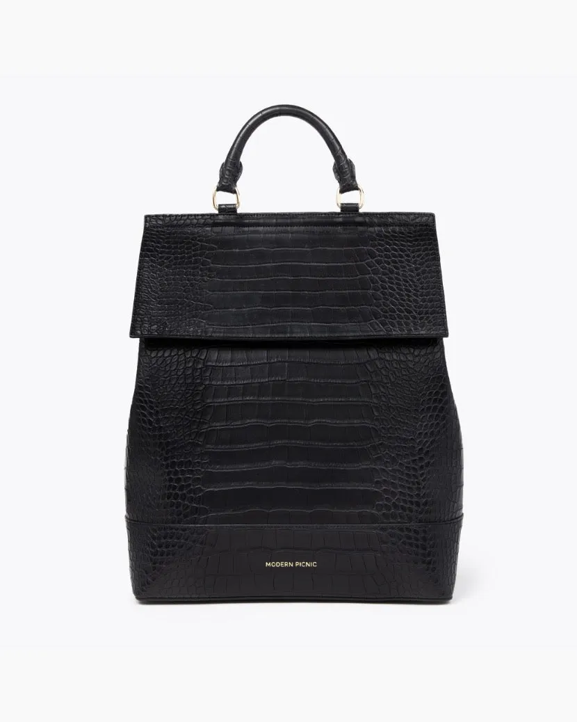 THE BACKPACK - BLACK CROC sold by Modern Picnic