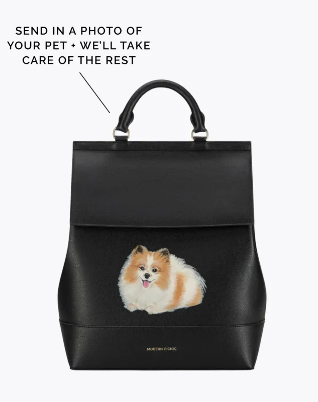 THE PET PORTRAIT BACKPACK - BLACK sold by Modern Picnic