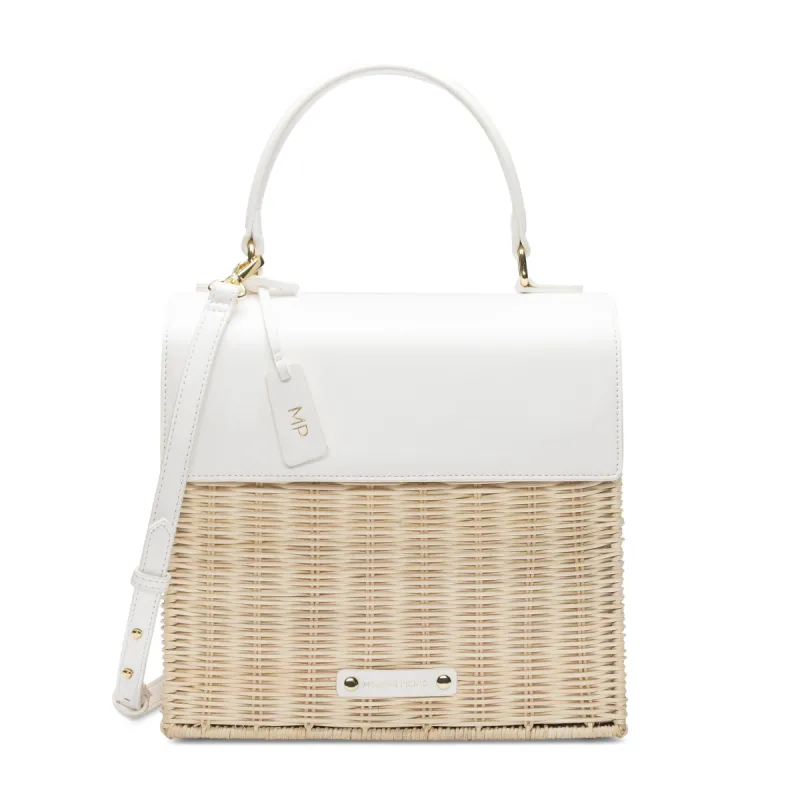 THE LUNCHER - WHITE WICKER sold by Modern Picnic