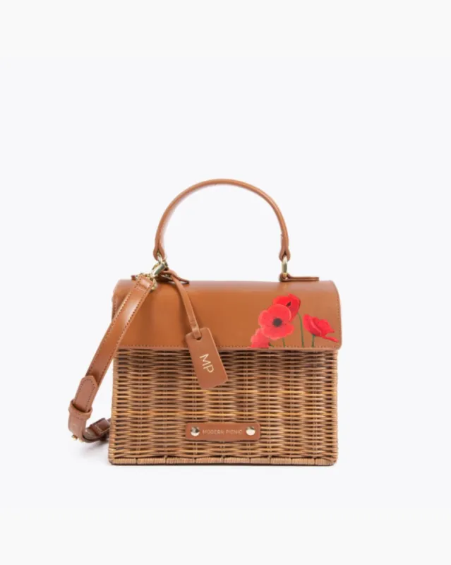 THE WICKER MINI - RED FLORAL sold by Modern Picnic