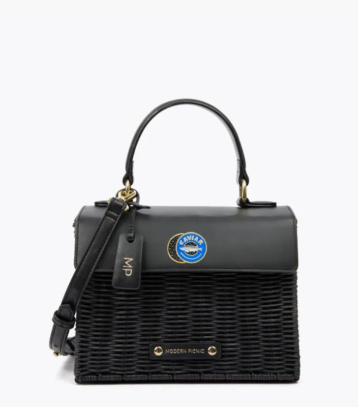 THE WICKER MINI - BLACK WICKER CAVIAR sold by Modern Picnic