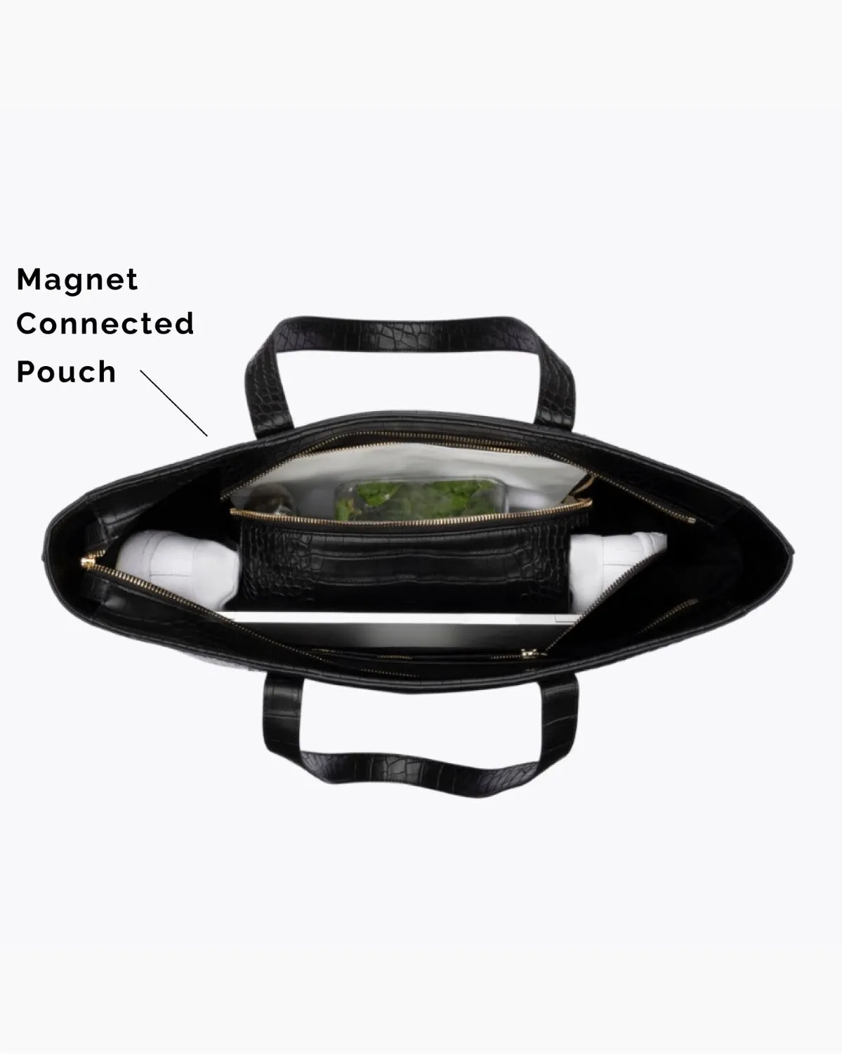 THE TOTE - BLACK CROC - PERSONALIZED sold by Modern Picnic product image thumbnail 4