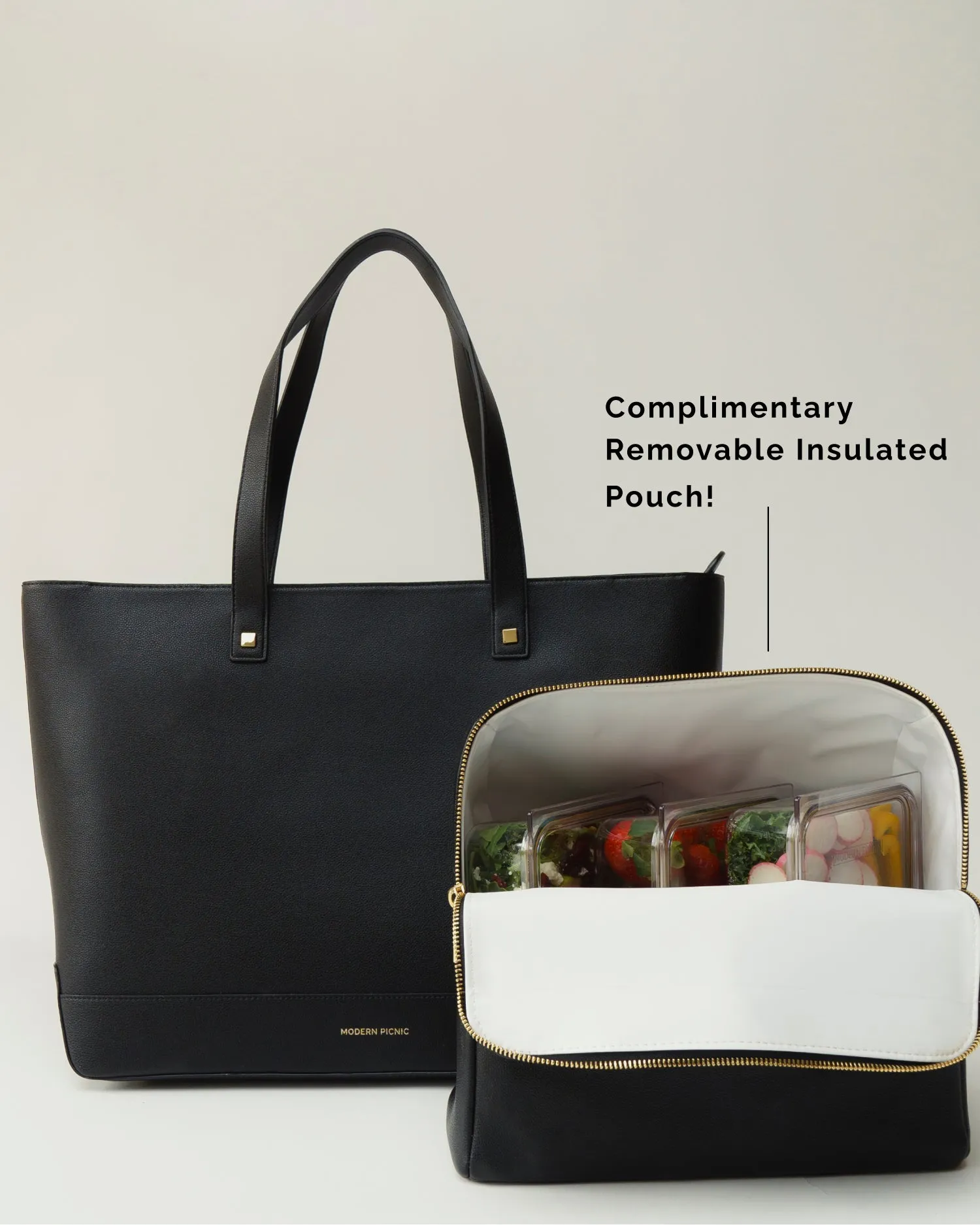THE TOTE - BLACK - PERSONALIZED sold by Modern Picnic product image thumbnail 2