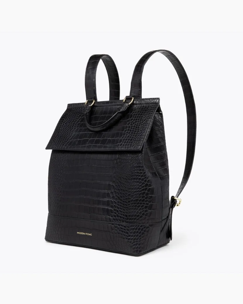 THE BACKPACK - BLACK CROC - PERSONALIZED sold by Modern Picnic product image thumbnail 2