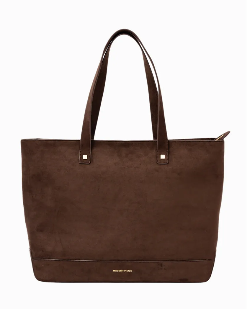 THE TOTE - BROWN SUEDE sold by Modern Picnic