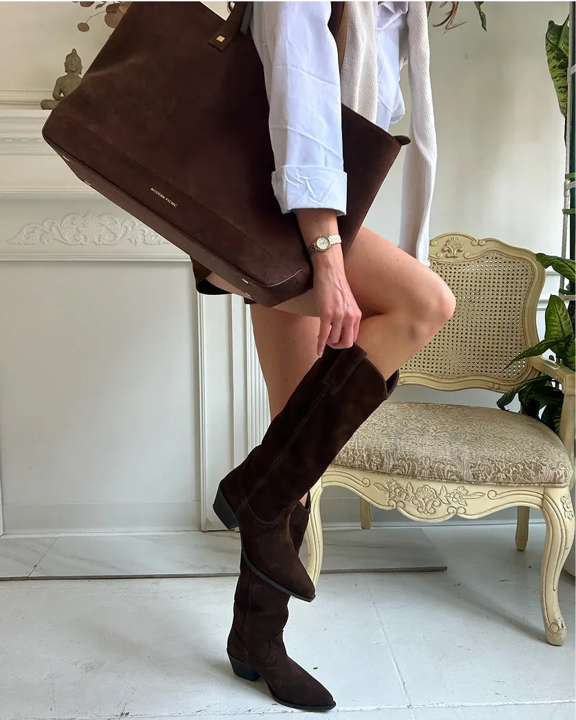THE TOTE - BROWN SUEDE sold by Modern Picnic product image thumbnail 5