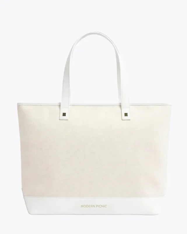 THE TOTE - WHITE CANVAS made by Modern Picnic