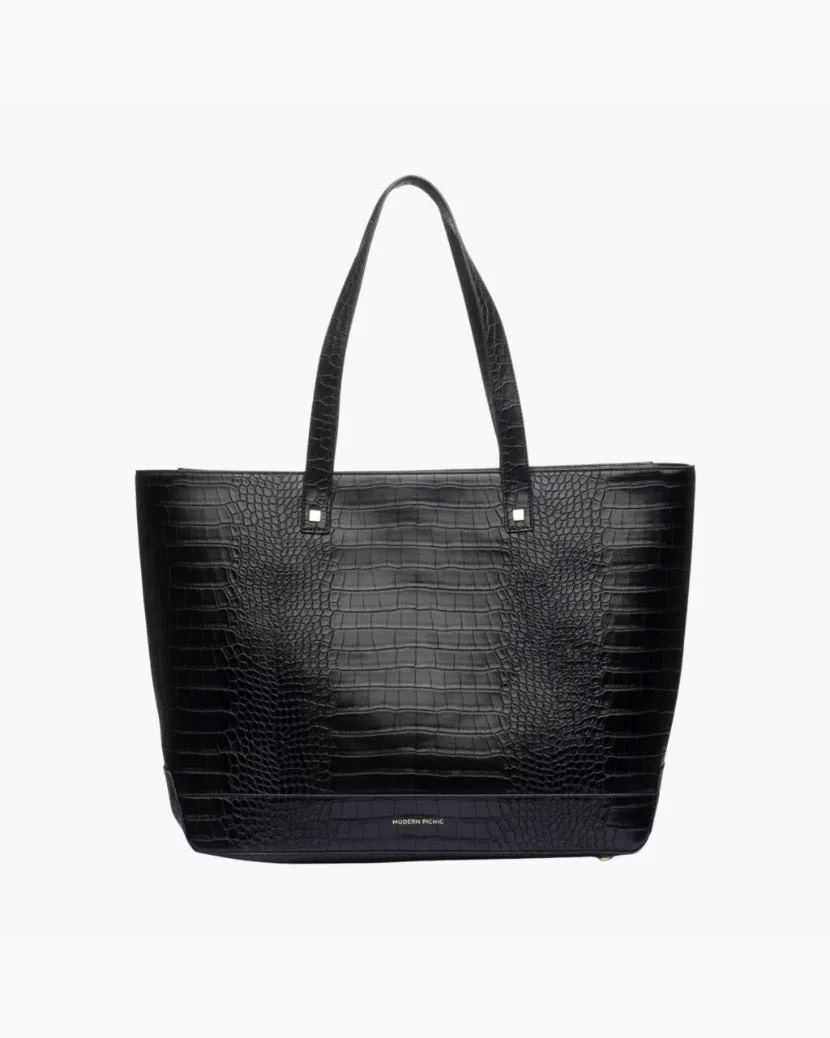 SAMPLE SALE | THE TOTE - BLACK CROC sold by Modern Picnic
