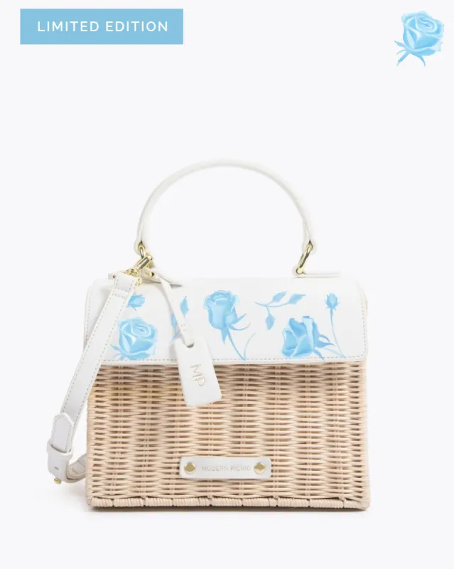 THE WICKER MINI - BLUE FLORAL sold by Modern Picnic