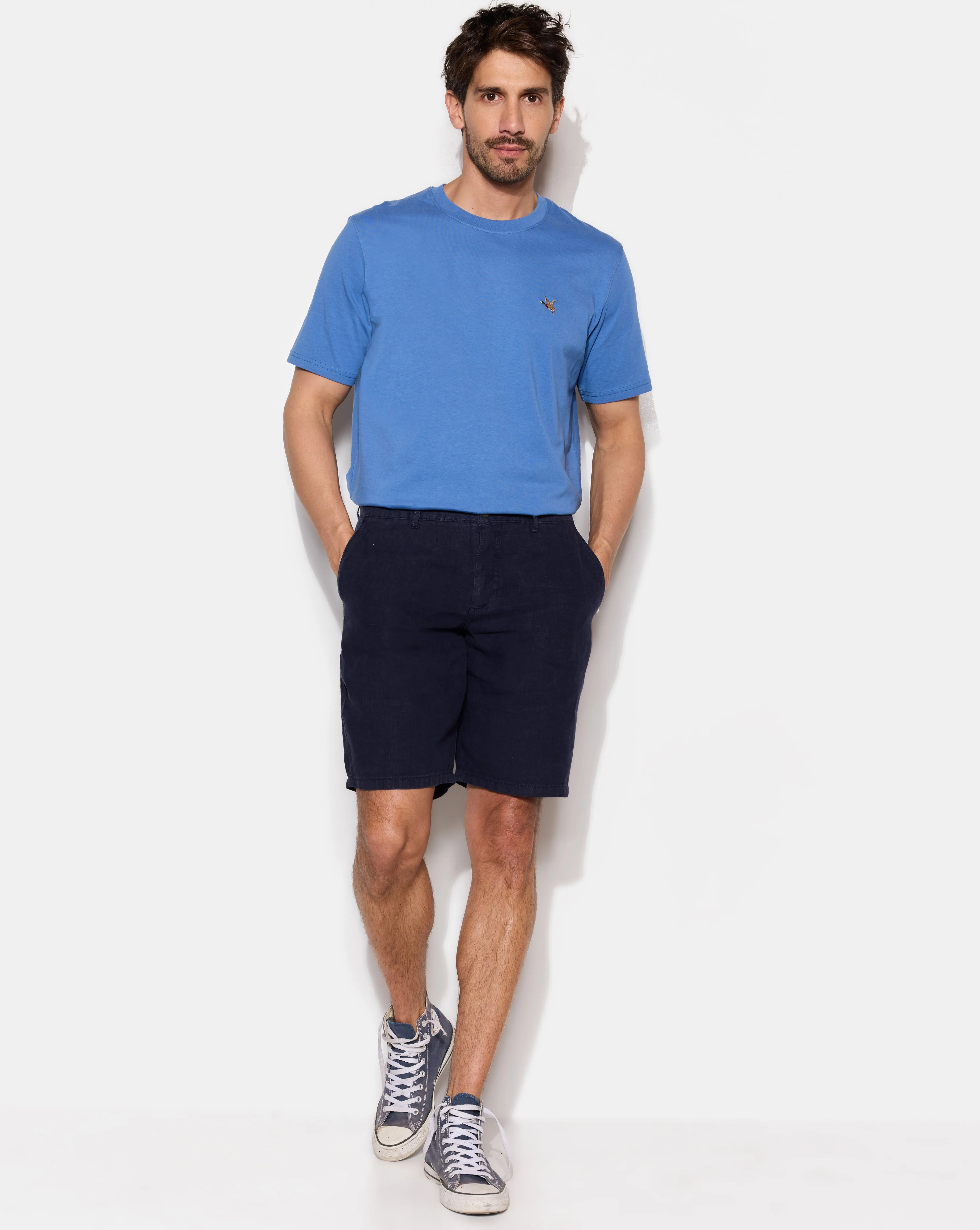 MARINEBLAUES LEINEN-SHORTS sold by Chevignon
