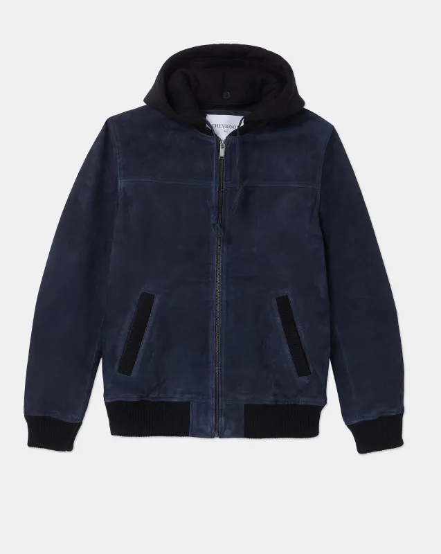 LEDERJACKE DJIBRIL SUEDE BLAU made by Chevignon