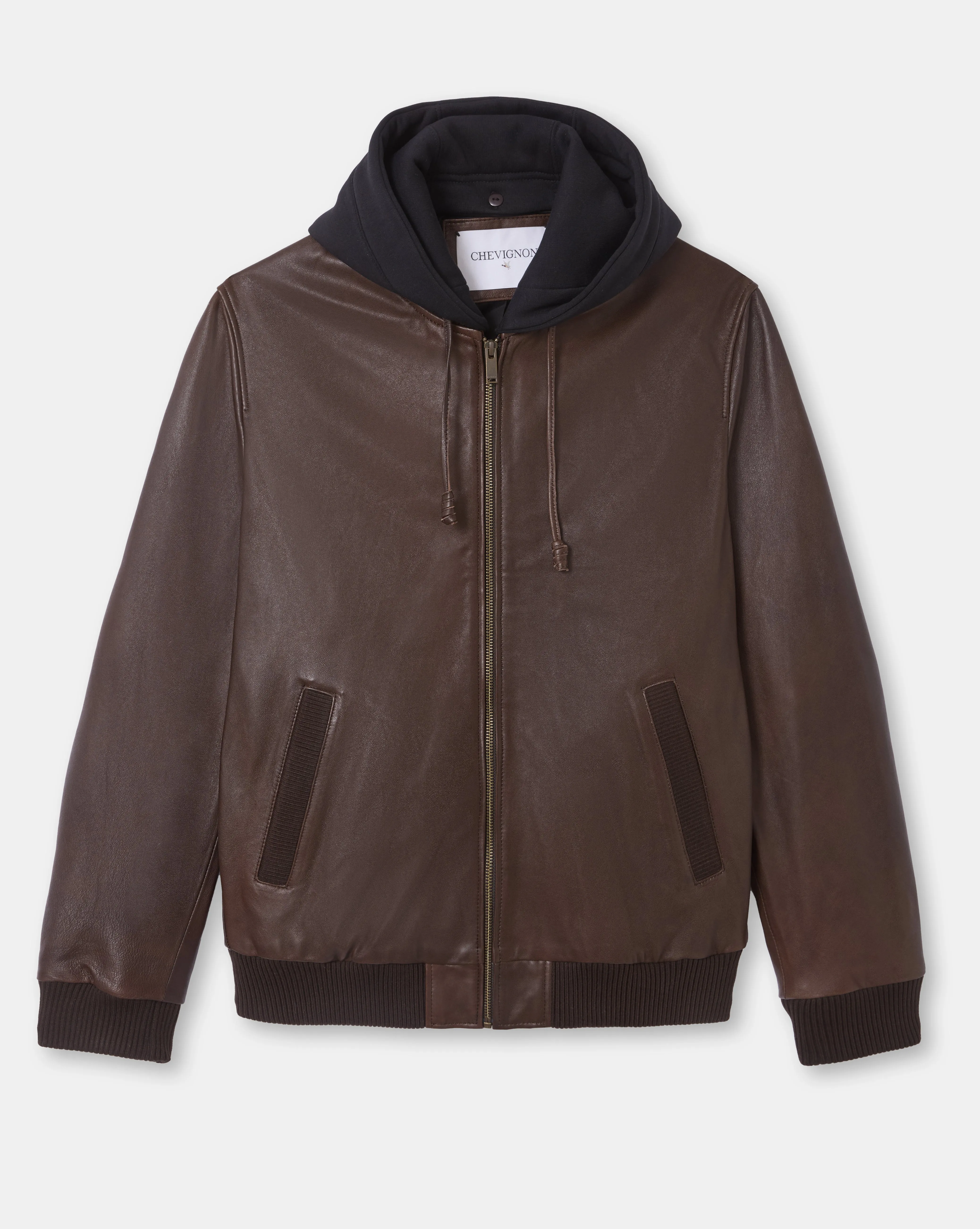 VESTE EN CUIR DJIBRIL MARRON sold by Chevignon product image thumbnail 2