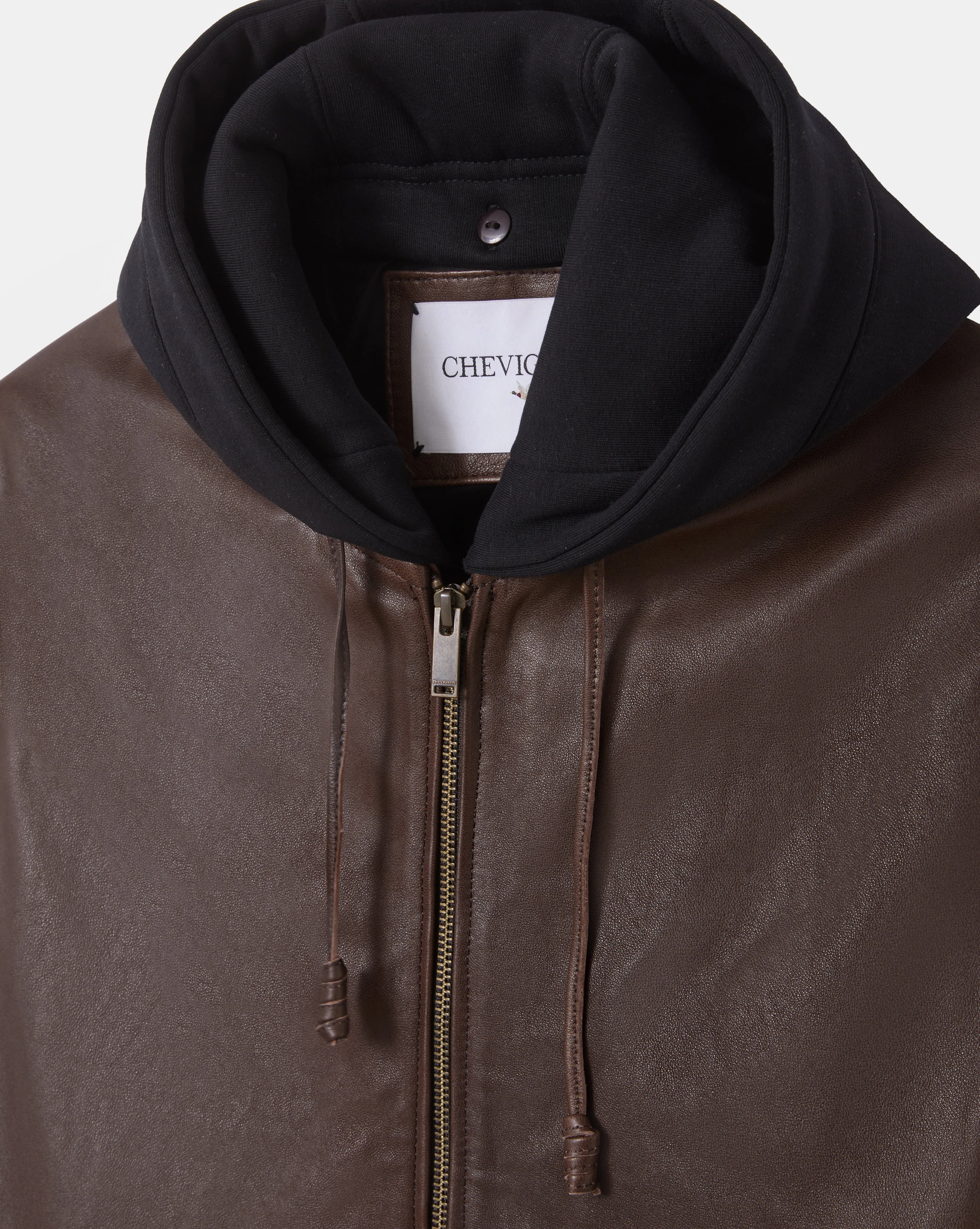 VESTE EN CUIR DJIBRIL MARRON sold by Chevignon product image thumbnail 4