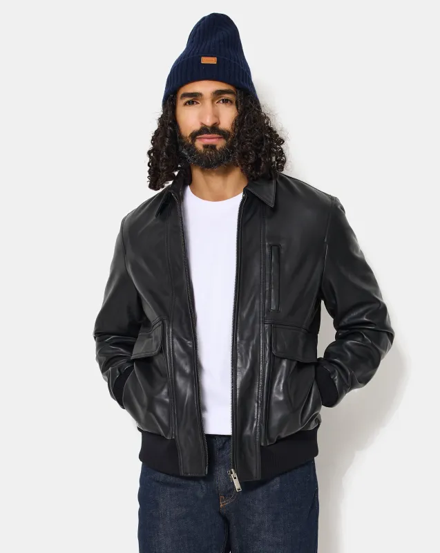 BLOUSON EN CUIR PAOLO NOIR made by Chevignon