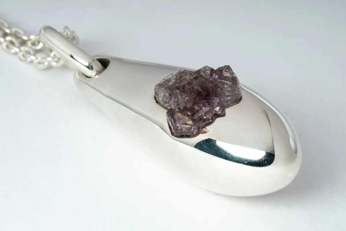 Chrysalis Necklace (Cremaster Emergence, Amethyst, PA+AME) sold by Parts of Four