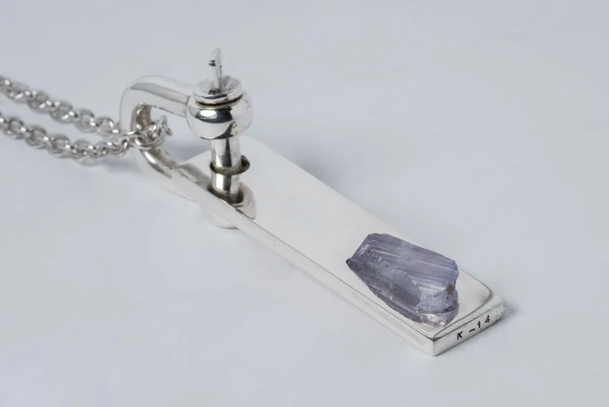 Plate Necklace (U-Bolt Var., Adaptation, Tanzanite. PA+TAN) sold by Parts of Four