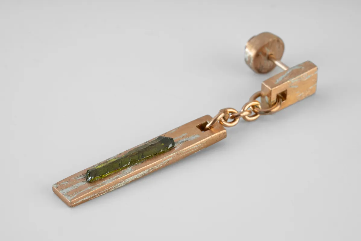 Plate Dangle Earring (Zincite, AMA+ZIN) sold by Parts of Four