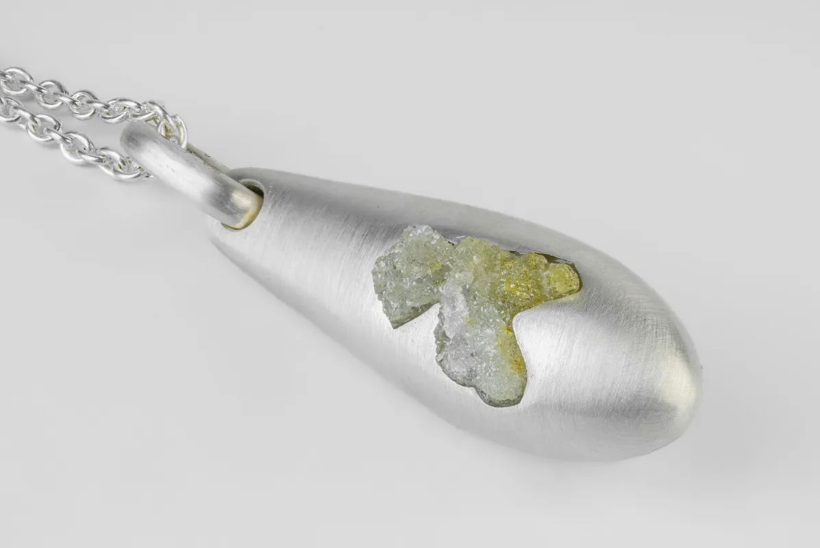 Chrysalis Necklace (Cremaster Emergence, Zincite, MA+ZIN) sold by Parts of Four