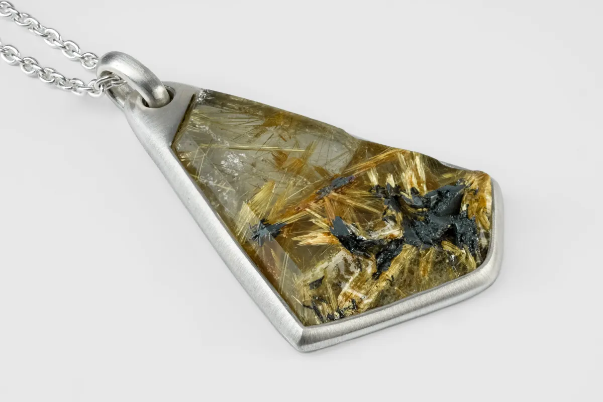 Halos Necklace (Rutilated Quartz, MA+RQ) sold by Parts of Four