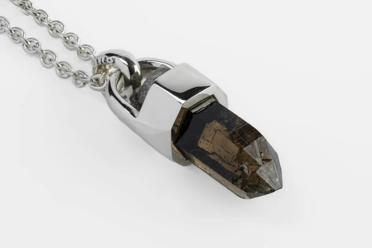 Talisman Necklace (50cm, Brace-Held, Smoky Quartz, PA+SQ) sold by Parts of Four
