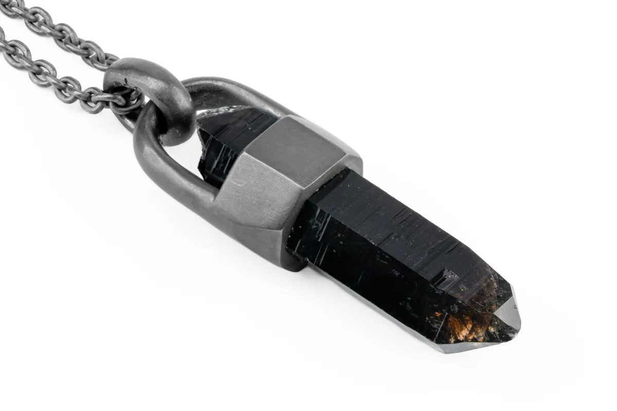 Talisman Necklace (Brace-Held, Smoky Quartz, KA+SQ) sold by Parts of Four