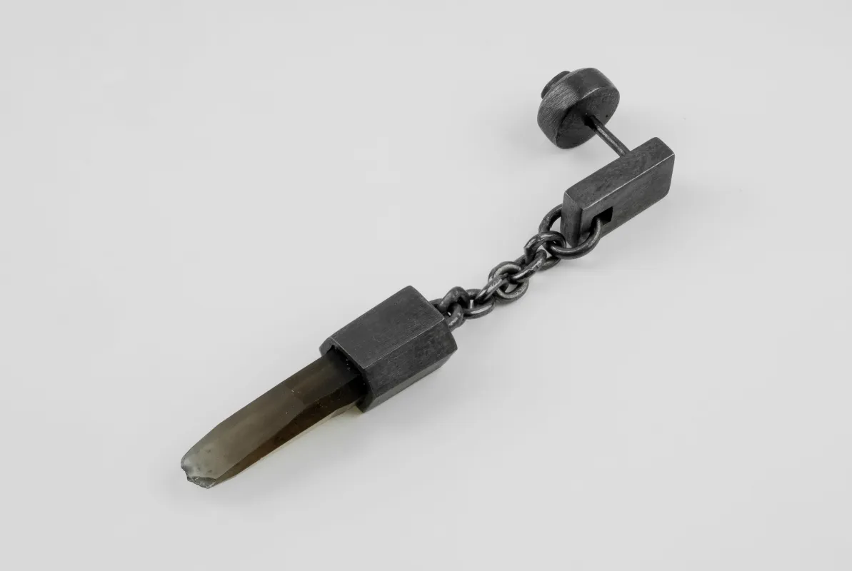 Talisman Dangle Earring (Smoky Quartz, KA+SQ) sold by Parts of Four