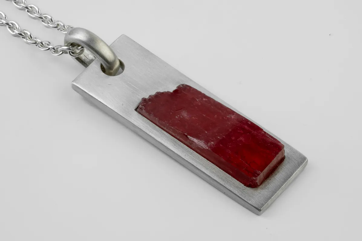 Plate Necklace (Adaptation, Ruby Crystal, MA+RC) sold by Parts of Four