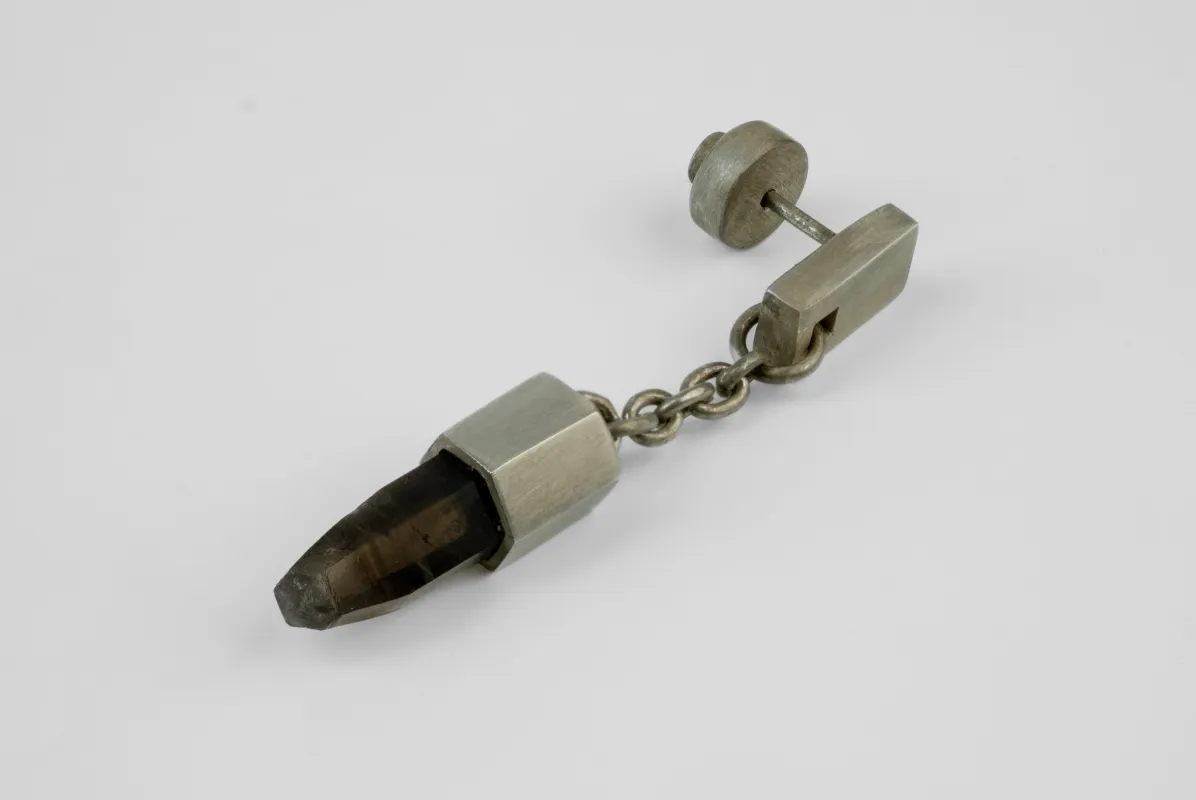 Talisman Dangle Earring (Smoky Quartz, PA+SQ) sold by Parts of Four