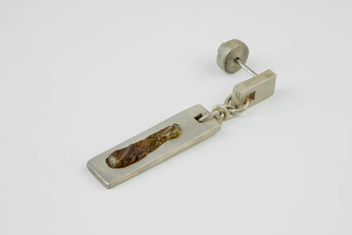 Talisman Plate Dangle Earring (Zincite, DA+ZIN) sold by Parts of Four