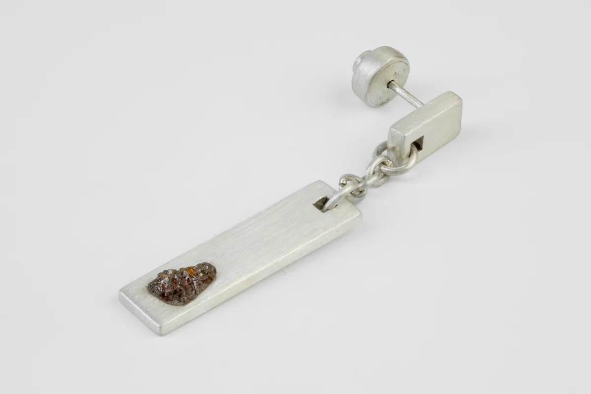 Talisman Plate Dangle Earring (Zincite, MA+ZIN) sold by Parts of Four