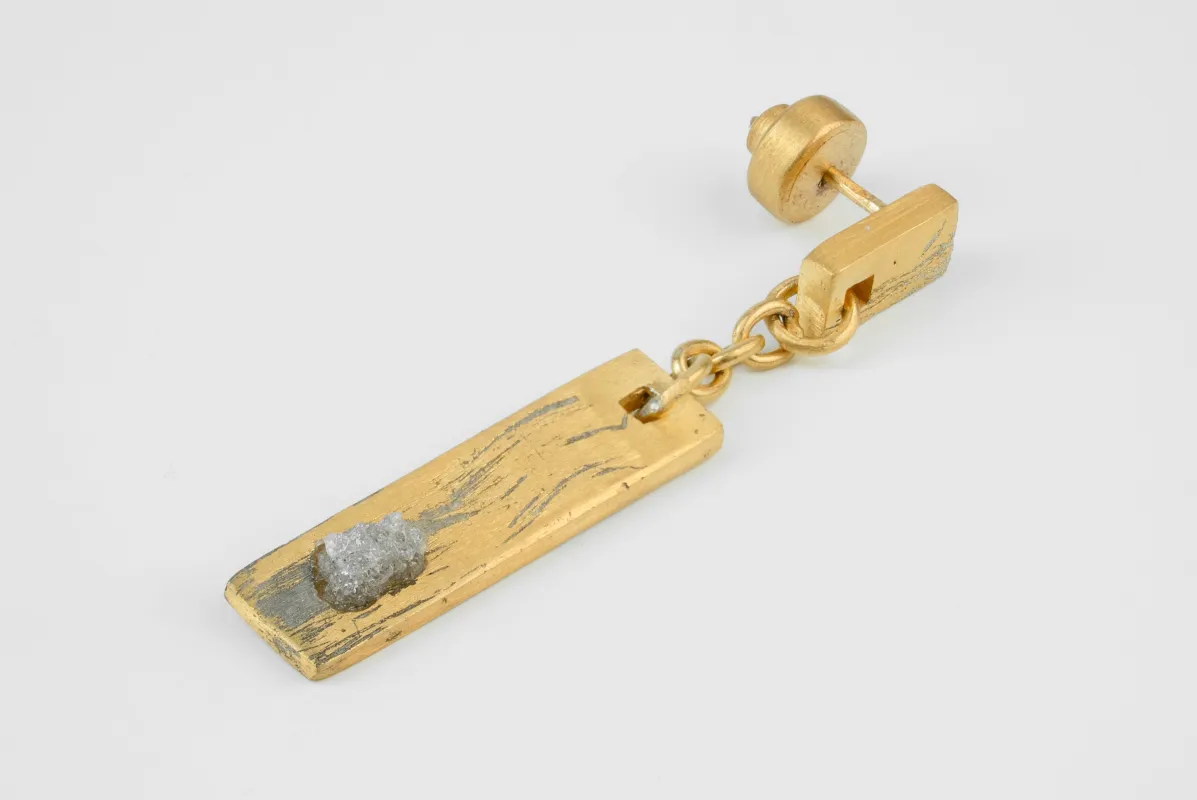 Talisman Plate Dangle Earring (Zincite, AGA+ZIN) sold by Parts of Four