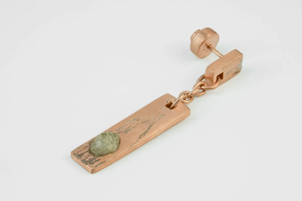 Talisman Plate Dangle Earring (Zincite, AMA+ZIN) sold by Parts of Four