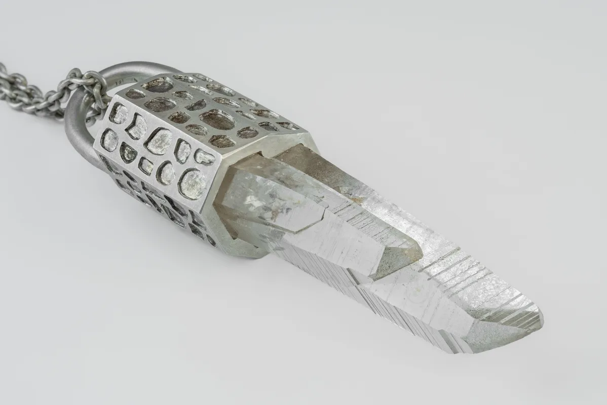 Talisman Necklace (Mega Pavé, Lemurian Quartz, DA+DIA+LEM) sold by Parts of Four