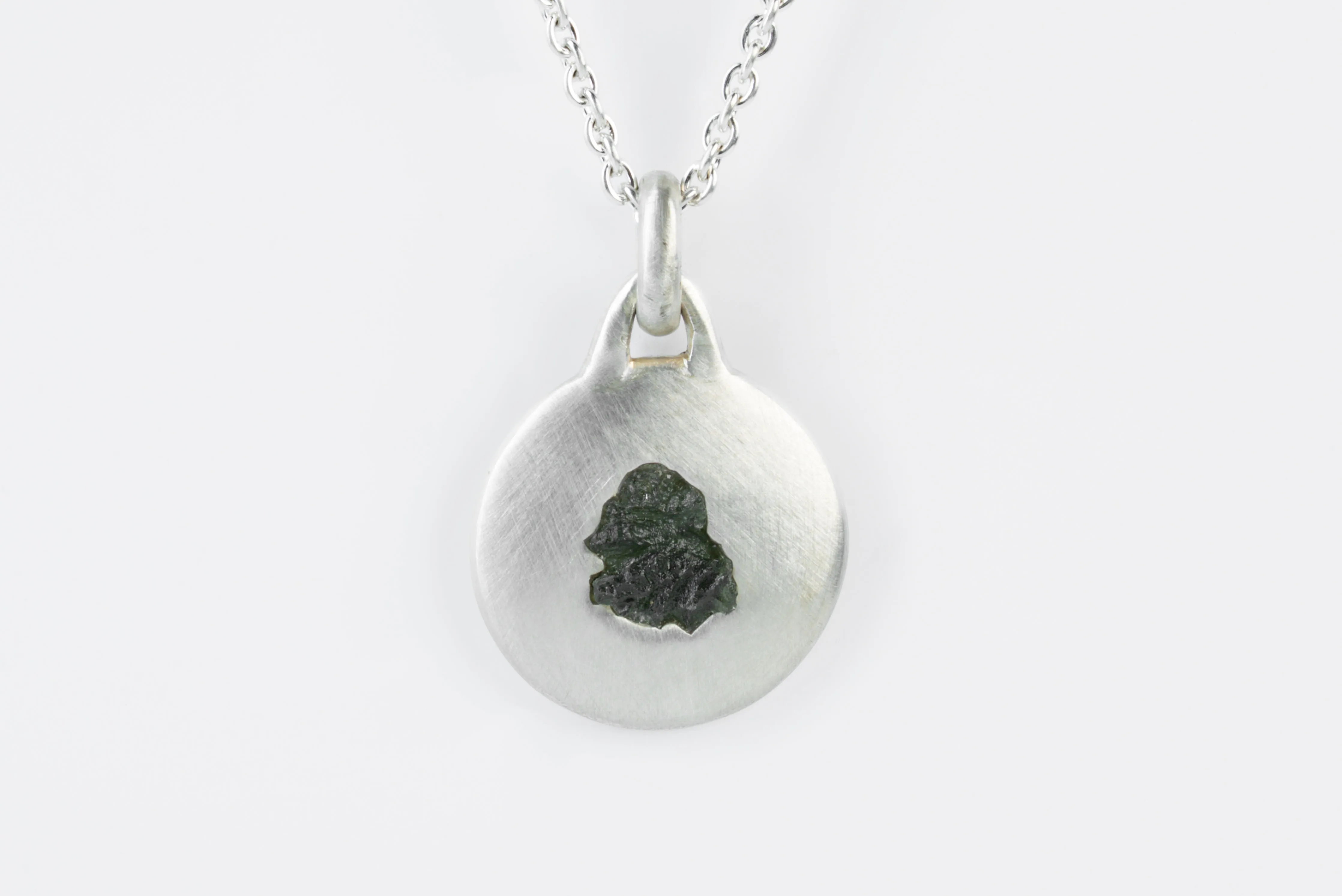 Morphed Disk Necklace (35mm, Moldavite, MA+MOL) sold by Parts of Four product image thumbnail 3