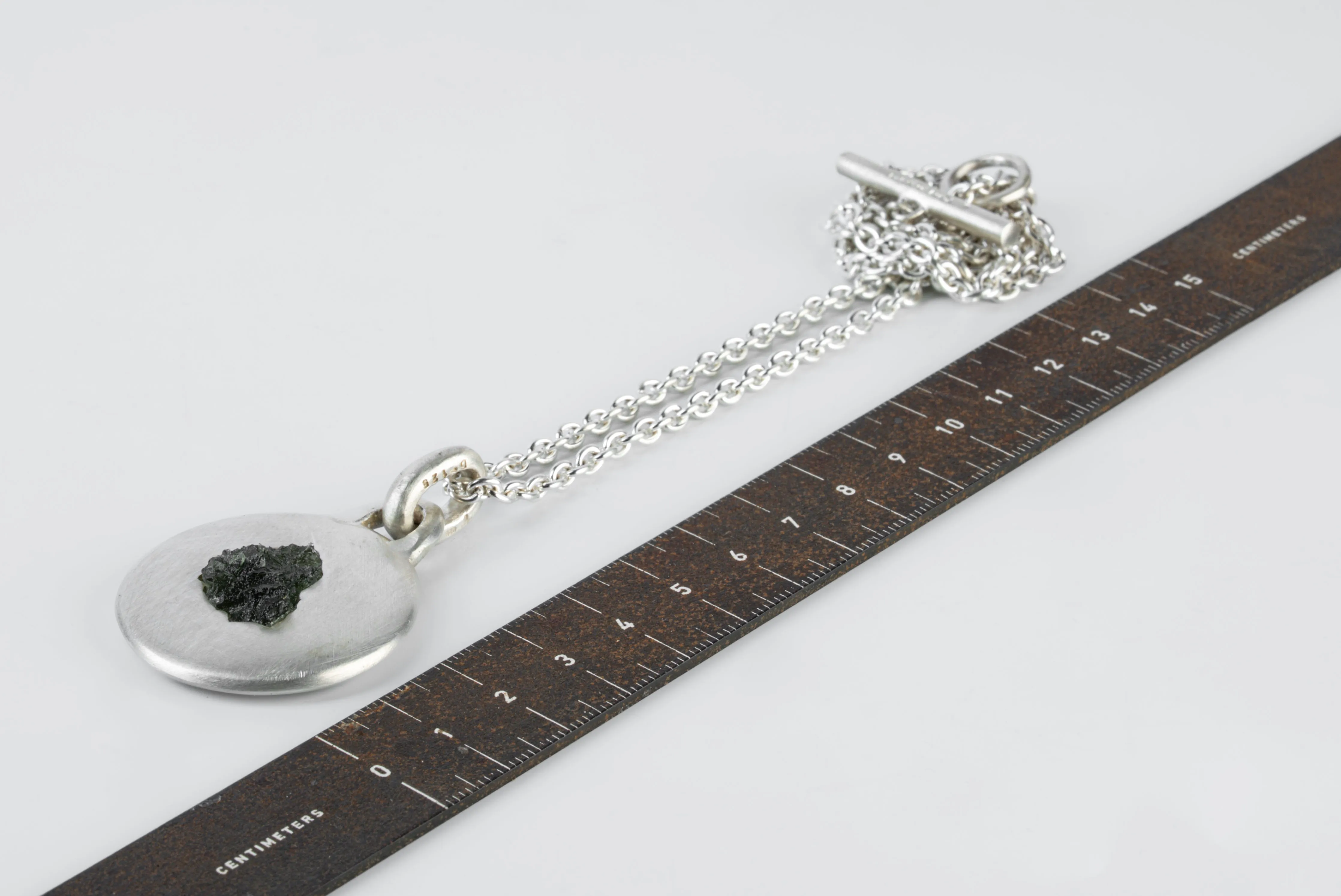 Morphed Disk Necklace (35mm, Moldavite, MA+MOL) sold by Parts of Four product image thumbnail 5