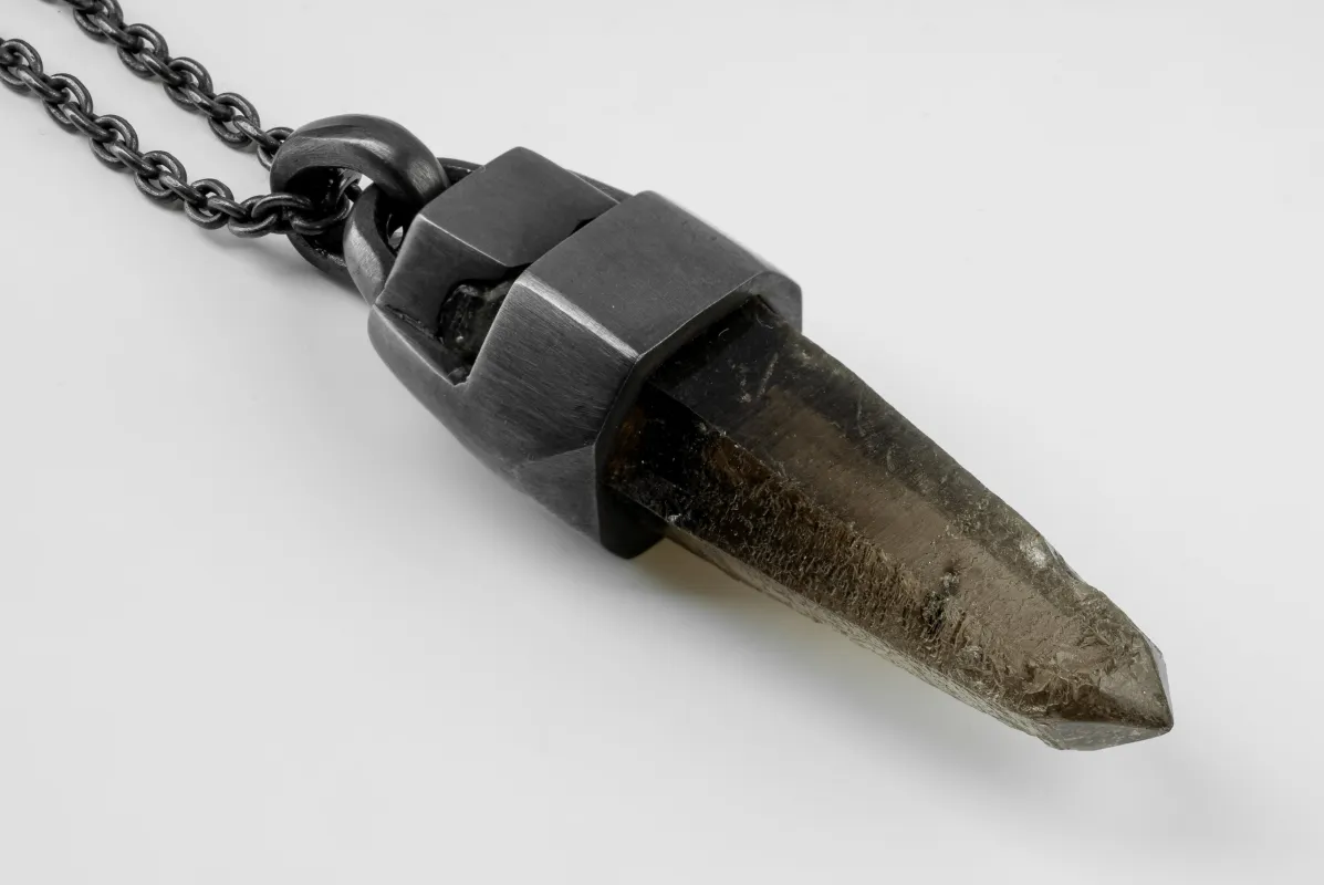 Talisman Necklace (Brace-Held, Healed, Smoky Quartz, KA+SQ) sold by Parts of Four