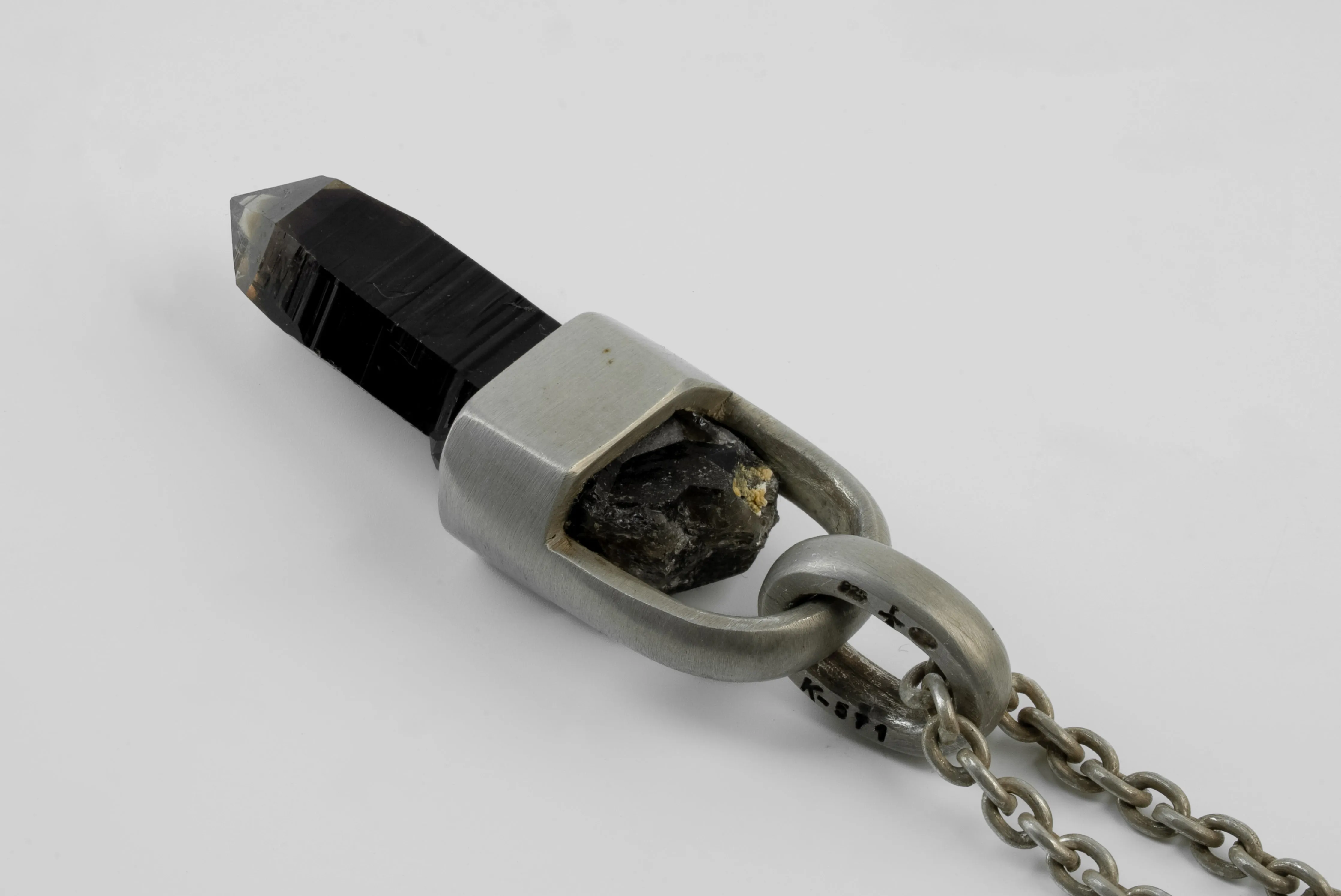 Talisman Necklace (Brace-Held, Smoky Quartz, DA+SQ) sold by Parts of Four product image thumbnail 2